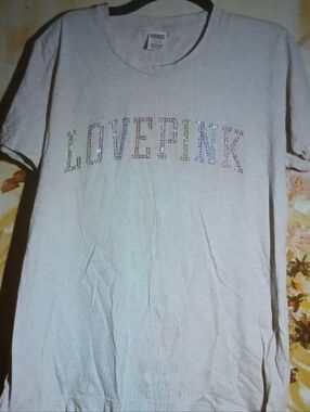 LOVE PINK Girls' White Short Sleeve Tee